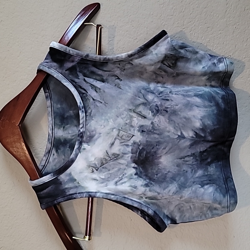 Tie Dye Black Crop Top